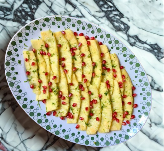  Carpaccio ananas à l'érable et citron vert