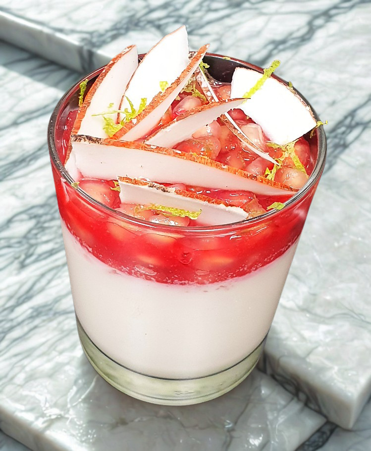  Panna cotta coco grenade citron vert