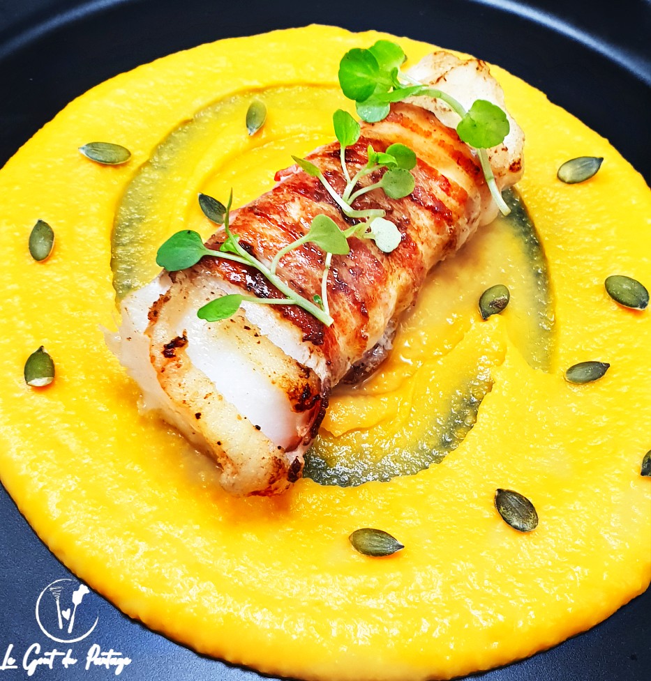  Cabillaud croute de lard butternut