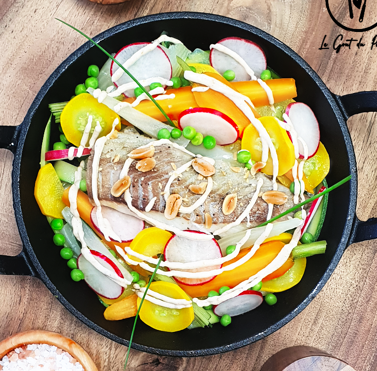  Eglefin Julienne légume vapeur cacahuète