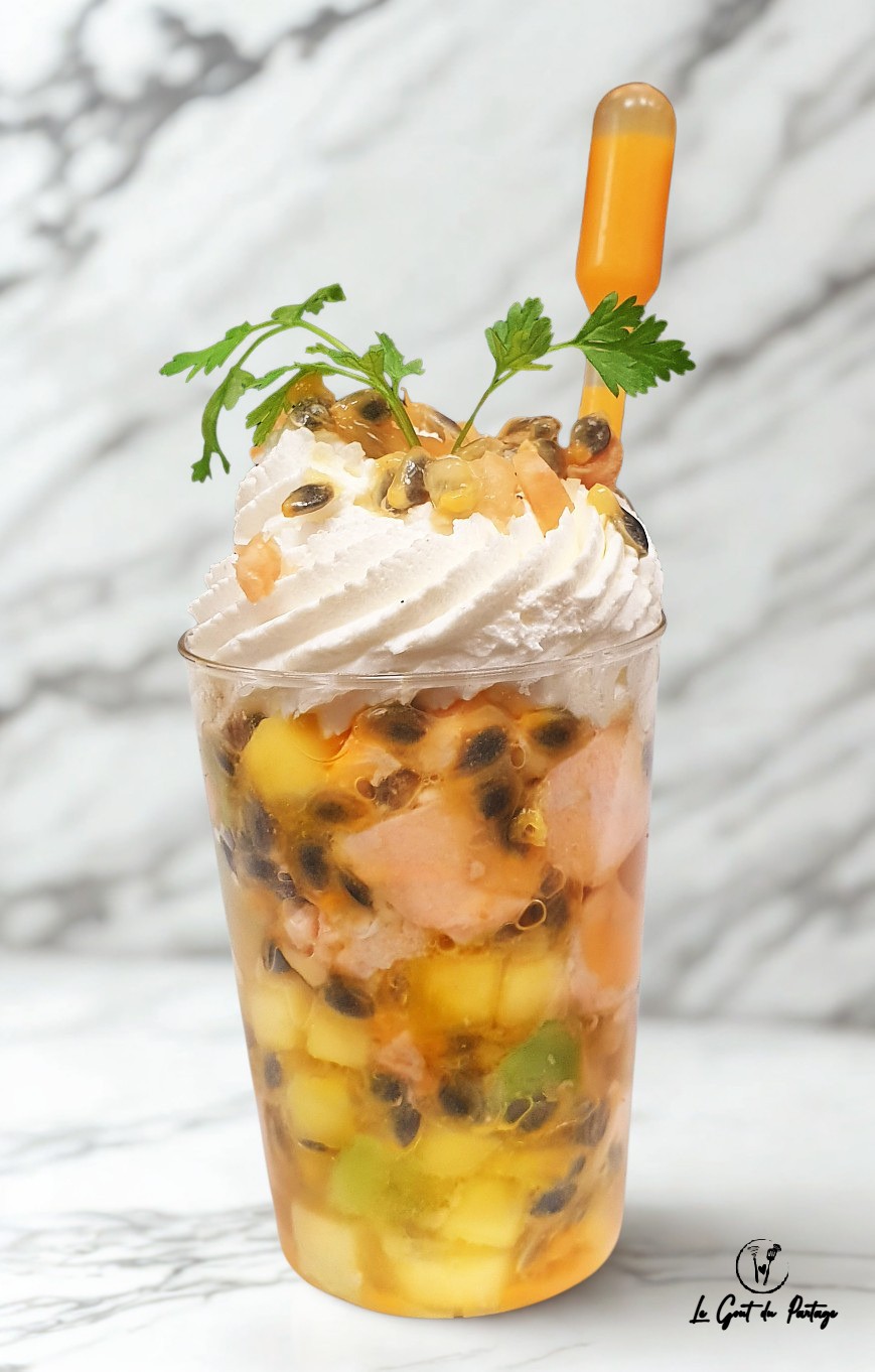  slide 2. Verrine saumon avocat mangue passion