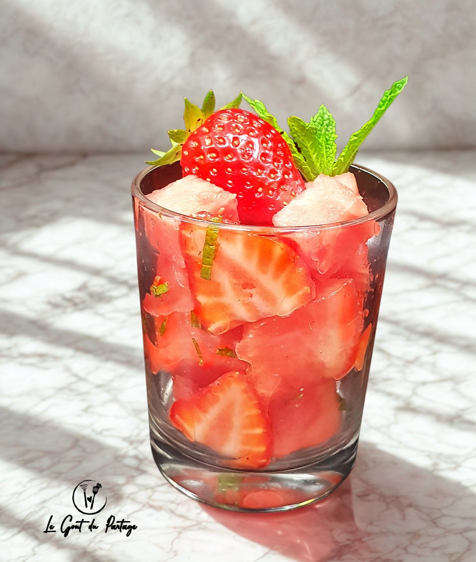  slide 6. Verrine fraise pasteque verveine citronnelle