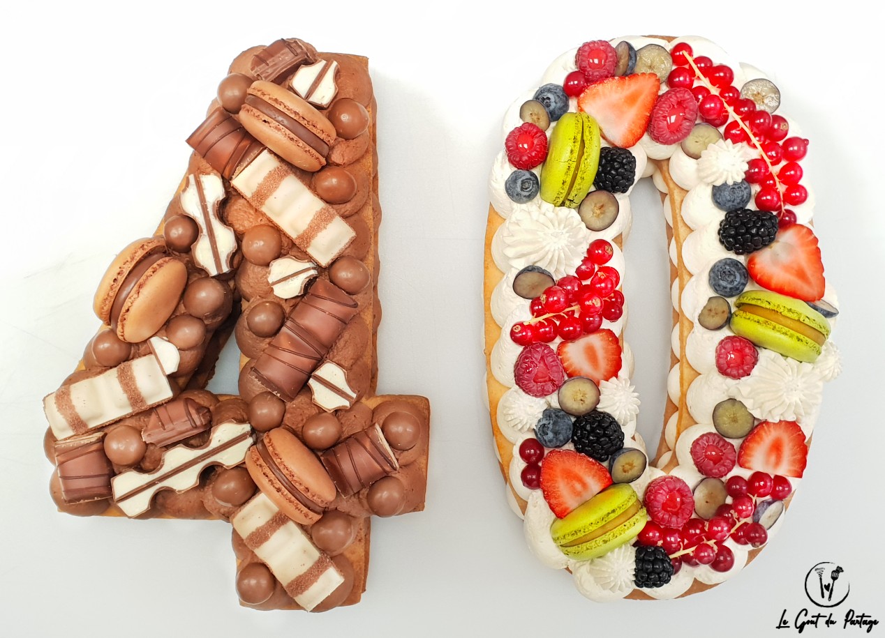  slide 3. Number cake kinder bueno fruits rouges