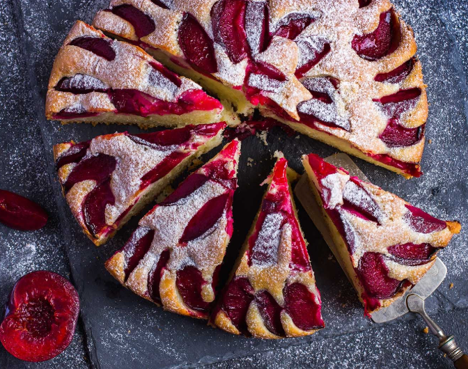 clafoutis aux prunes rouges et vin chaud