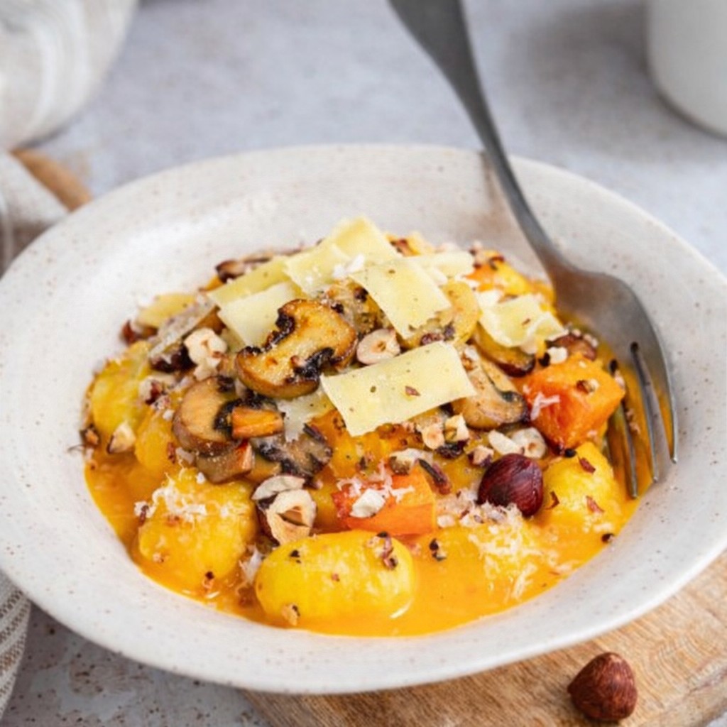 gnocchi butternut champignon comté